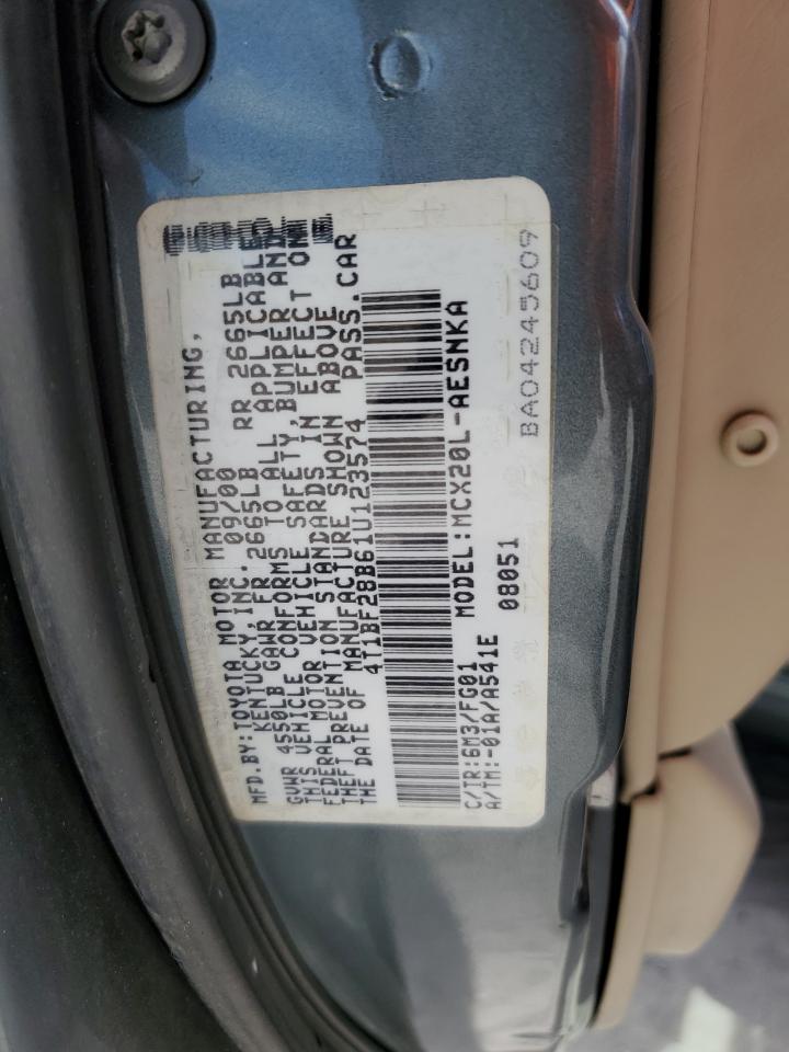 4T1BF28B61U123574 2001 Toyota Avalon Xl