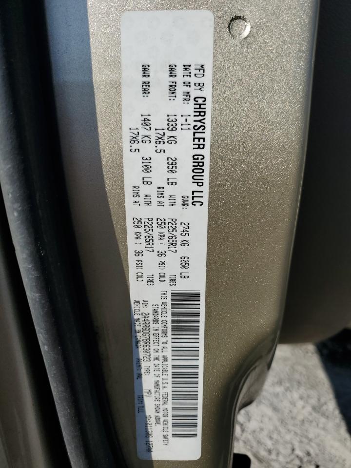 2A4RR6DG7BR630723 2011 Chrysler Town & Country Limited