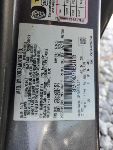 2011 Ford Fusion Se VIN: 3FAHP0HA4BR231133 Lot: 55911054