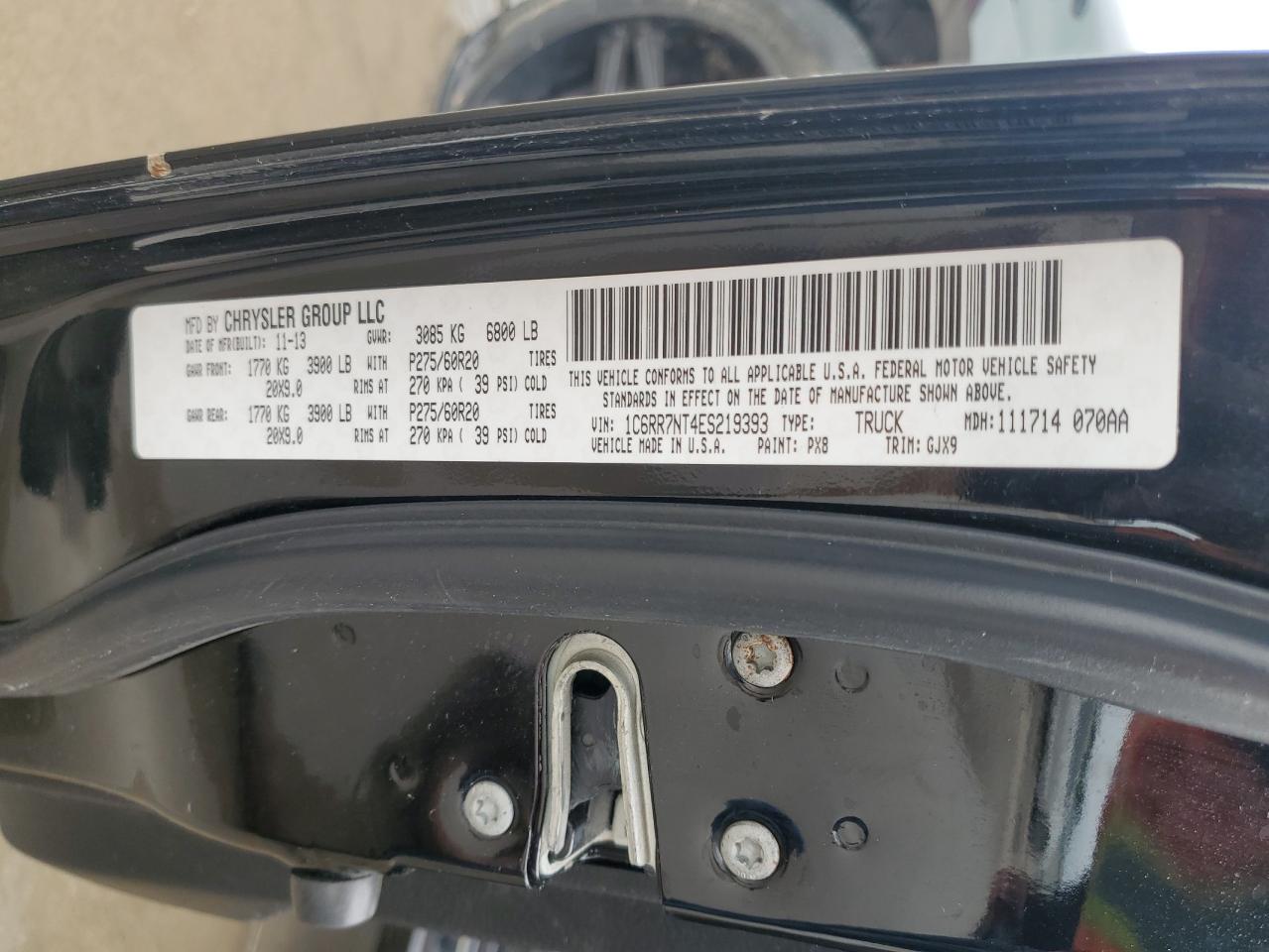 1C6RR7NT4ES219393 2014 Ram 1500 Laramie