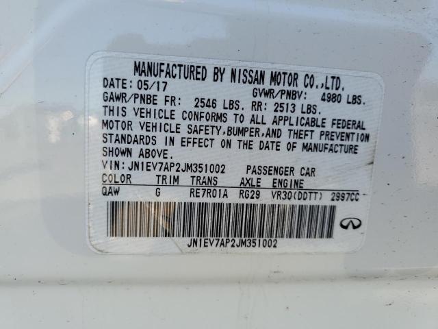 2018 Infiniti Q50 Luxe VIN: JN1EV7AP2JM351002 Lot: 54374264