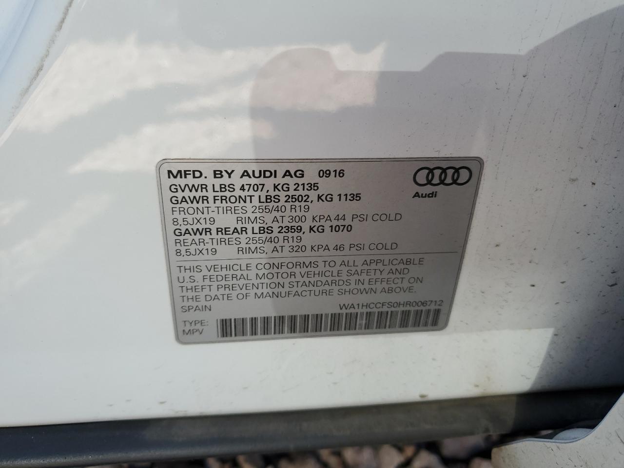 WA1HCCFS0HR006712 2017 Audi Q3 Premium Plus