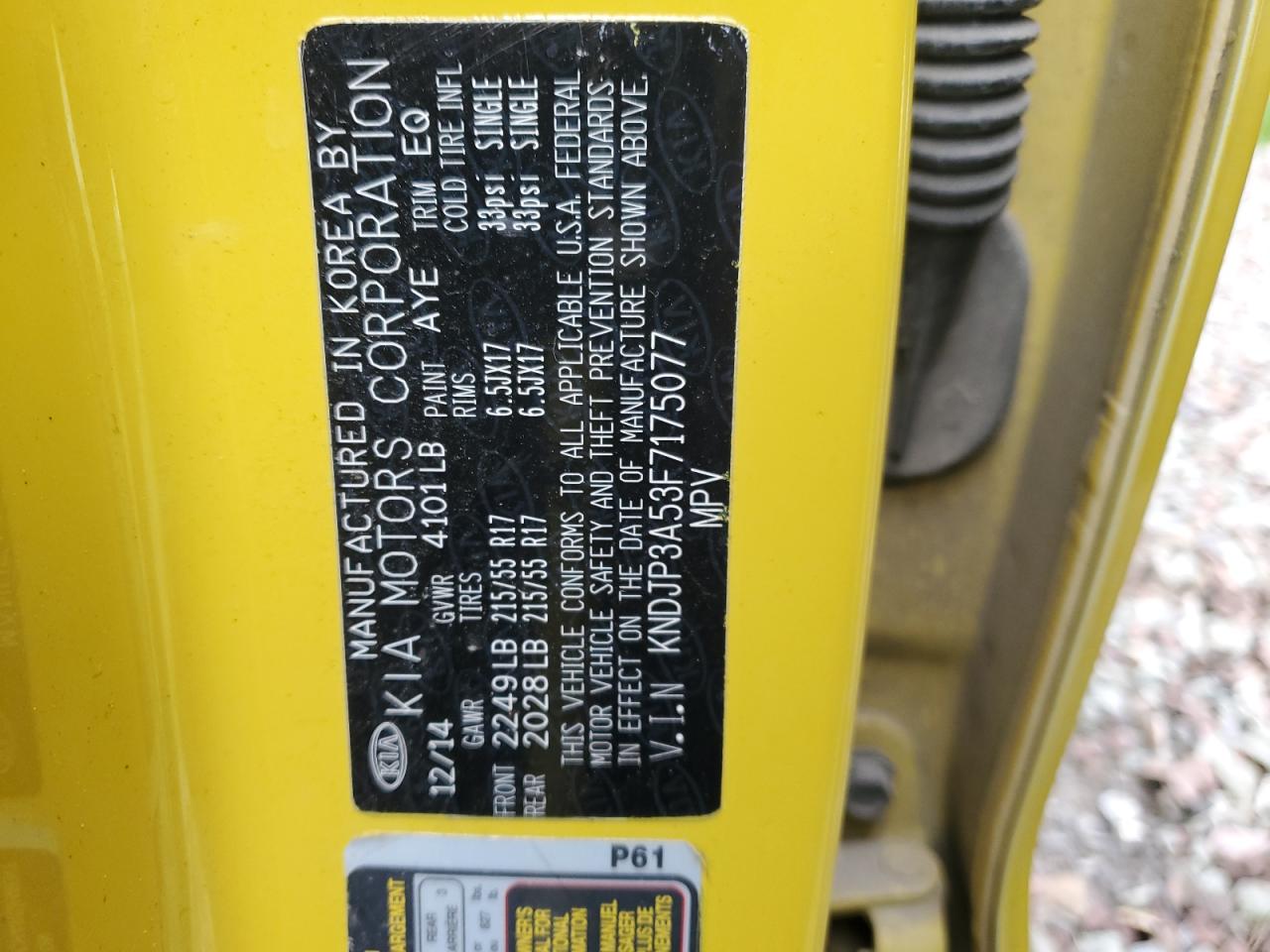 KNDJP3A53F7175077 2015 Kia Soul +