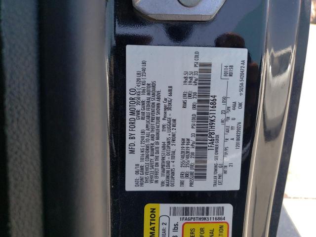 2019 Ford Mustang VIN: 1FA6P8TH9K5116864 Lot: 56264344