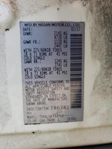 2017 NISSAN ROGUE SV H 5N1ET2MT7HC786382