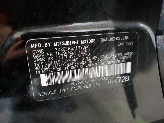 2021 Mitsubishi Mirage Es VIN: ML32AUHJ1MH004482 Lot: 54566844