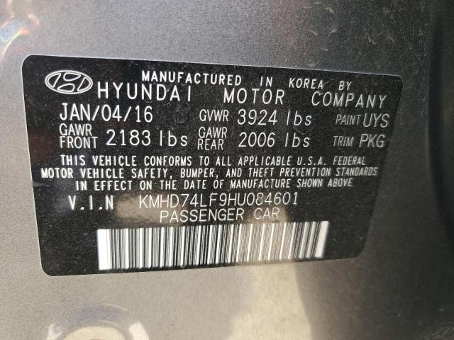 KMHD74LF9HU084601 2017 HYUNDAI ELANTRA - Image 12