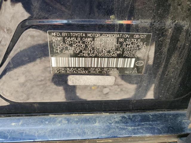 2008 Lexus Ls 460 VIN: JTHBL46F185052348 Lot: 53442614