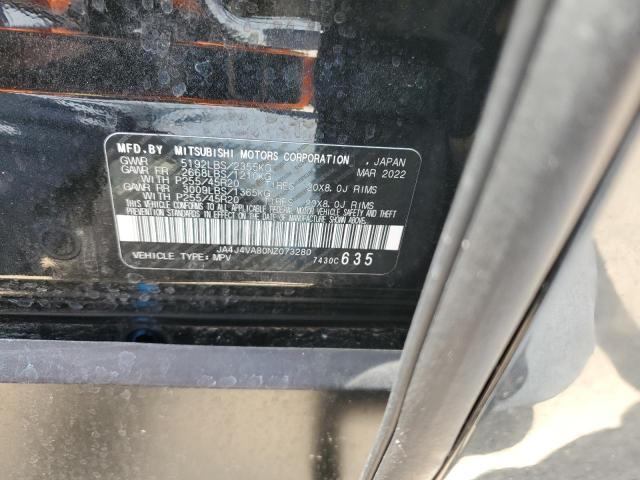 2022 MITSUBISHI OUTLANDER - JA4J4VA80NZ073280