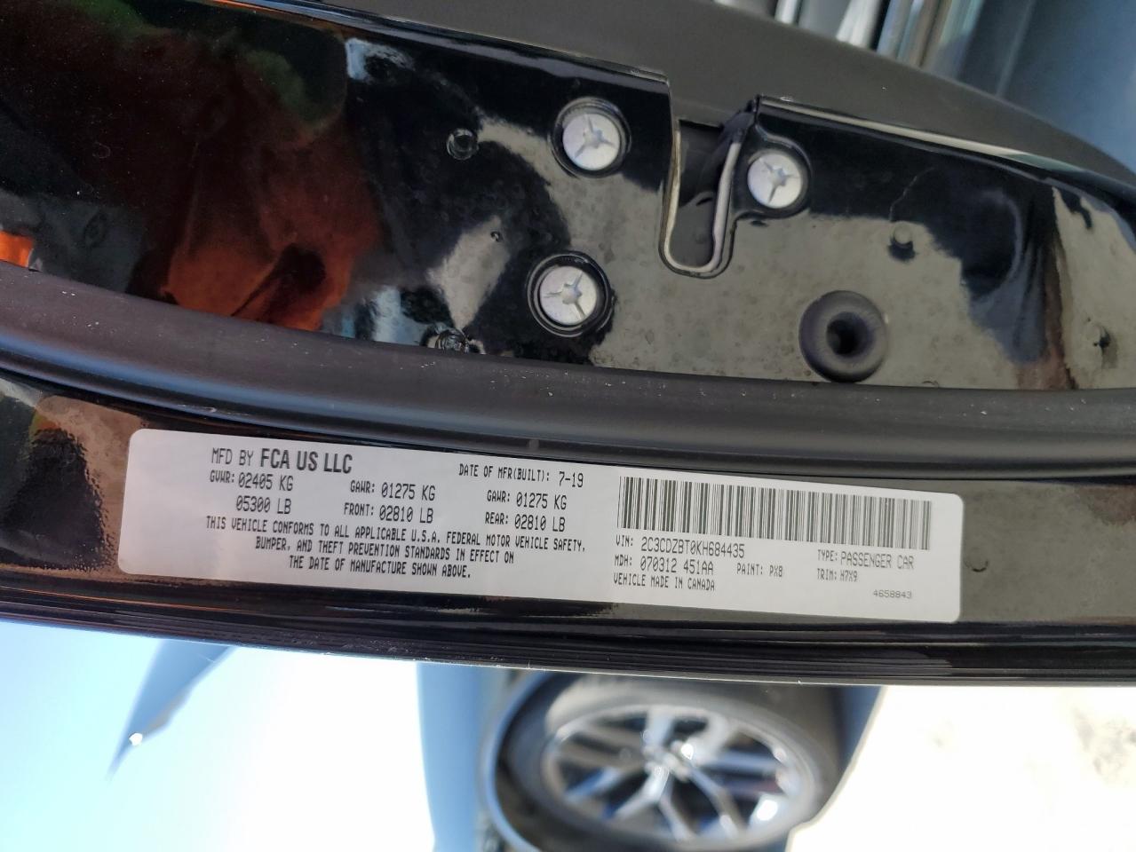 2C3CDZBT0KH684435 2019 Dodge Challenger R/T