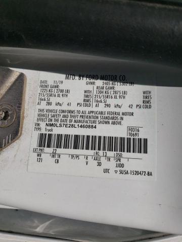 2020 Ford Transit Connect Xl VIN: NM0LS7E28L1460884 Lot: 56246134