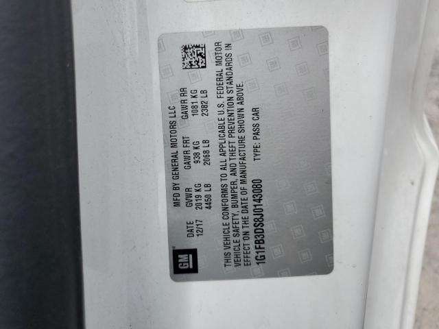 2018 Chevrolet Camaro Lt VIN: 1G1FB3DS8J0143080 Lot: 55965584