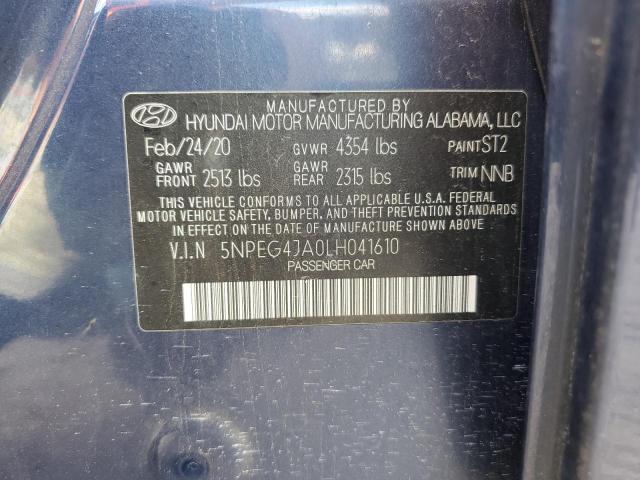 2020 Hyundai Sonata Se VIN: 5NPEG4JA0LH041610 Lot: 55363984