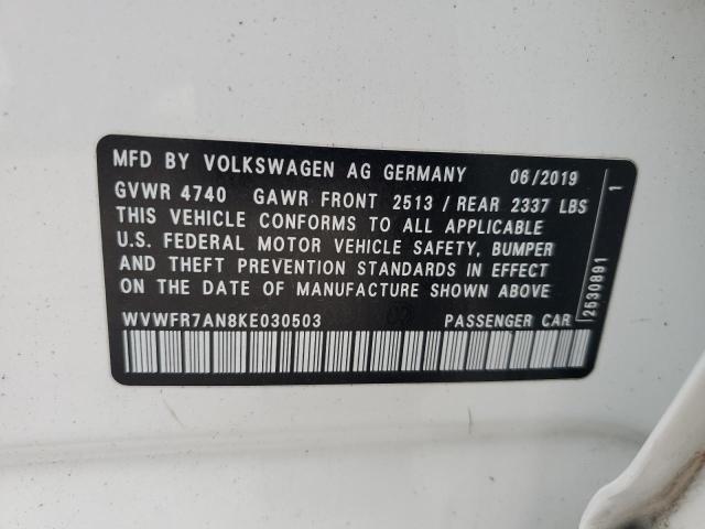 2019 VOLKSWAGEN ARTEON SE - WVWFR7AN8KE030503