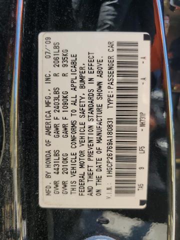 2009 HONDA ACCORD EX 1HGCP26769A180831  55117144