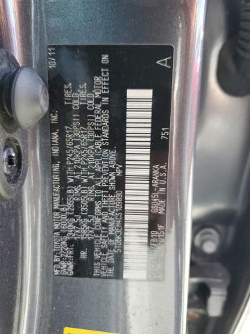 2012 Toyota Highlander Base VIN: 5TDBK3EH4CS109890 Lot: 56138194