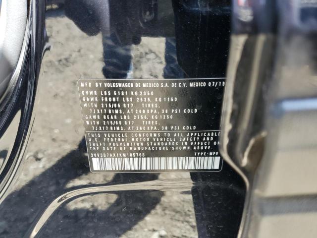 2019 Volkswagen Tiguan Se VIN: 3VV3B7AX1KM185768 Lot: 53992974