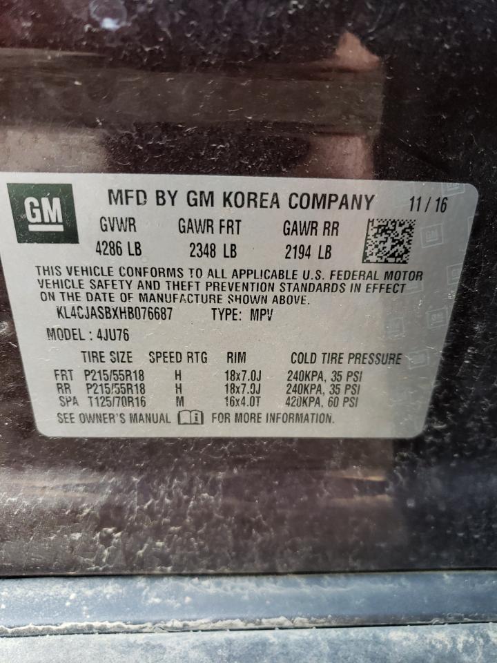 KL4CJASBXHB076687 2017 Buick Encore Preferred