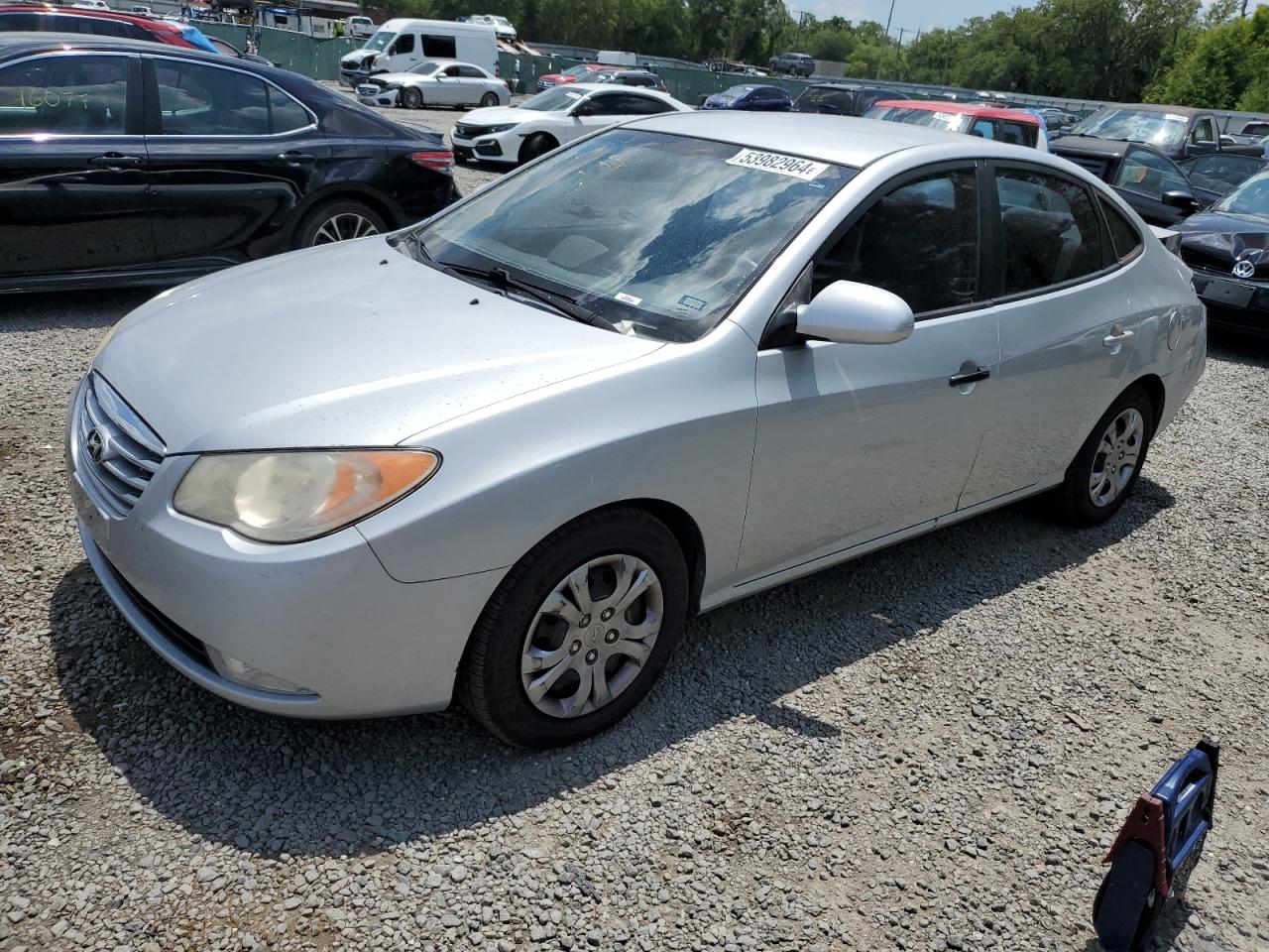 KMHDU4AD1AU076587 2010 Hyundai Elantra Blue