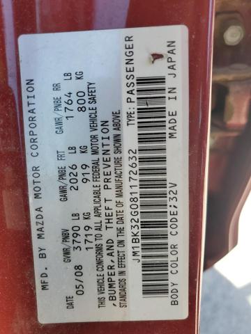 2008 Mazda 3 I VIN: JM1BK32G081172632 Lot: 53533994