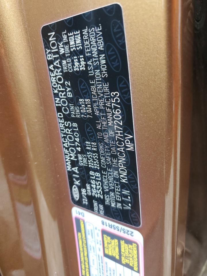 KNDPNCAC7H7206753 2017 Kia Sportage Ex