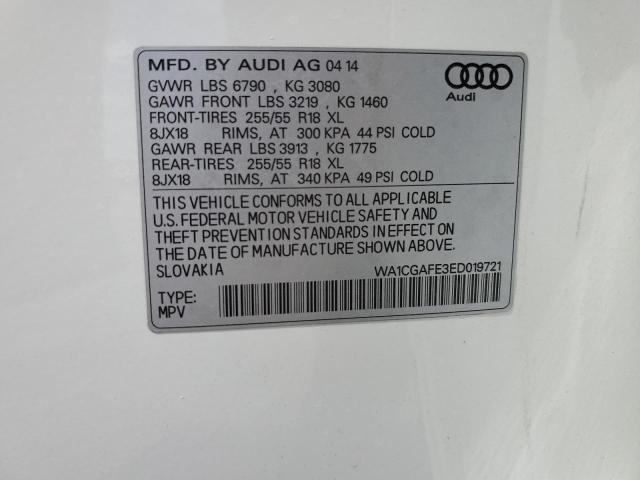 2014 Audi Q7 Premium VIN: WA1CGAFE3ED019721 Lot: 56594994