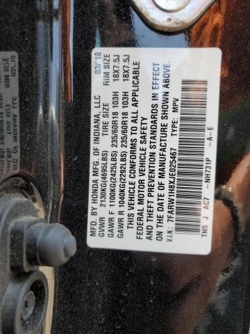 2018 HONDA CR-V EXL - 7FARW1H8XJE025467