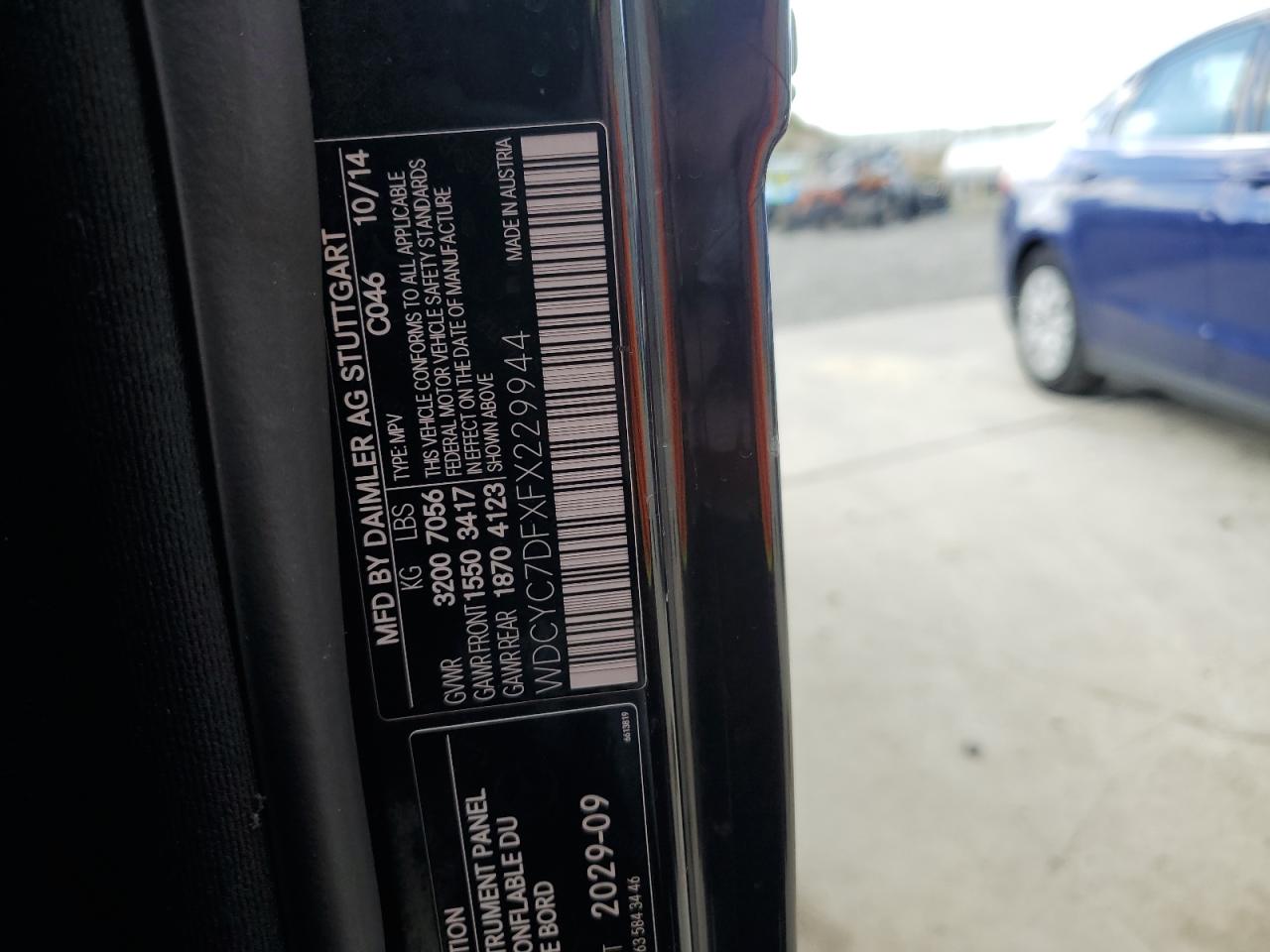 WDCYC7DFXFX229944 2015 Mercedes-Benz G 63 Amg