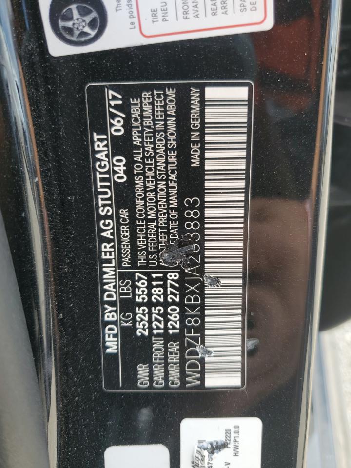 WDDZF8KBXJA283883 2018 Mercedes-Benz E 63 Amg-S