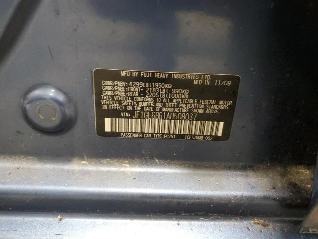 2010 Subaru Impreza 2.5I Premium VIN: JF1GE6B61AH508037 Lot: 55011314