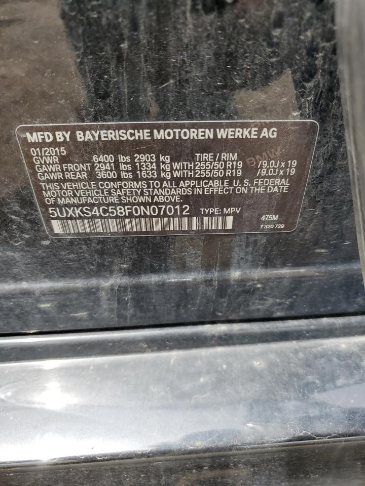 5UXKS4C58F0N07012 2015 BMW X5 xDrive35D