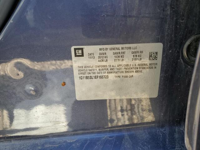 2014 Chevrolet Malibu Ls VIN: 1G11B5SL1EF166723 Lot: 53822984