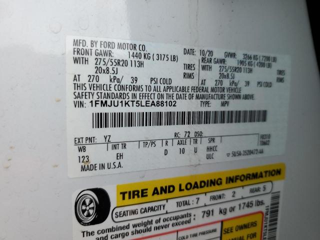 2020 Ford Expedition Limited VIN: 1FMJU1KT5LEA88102 Lot: 53928524