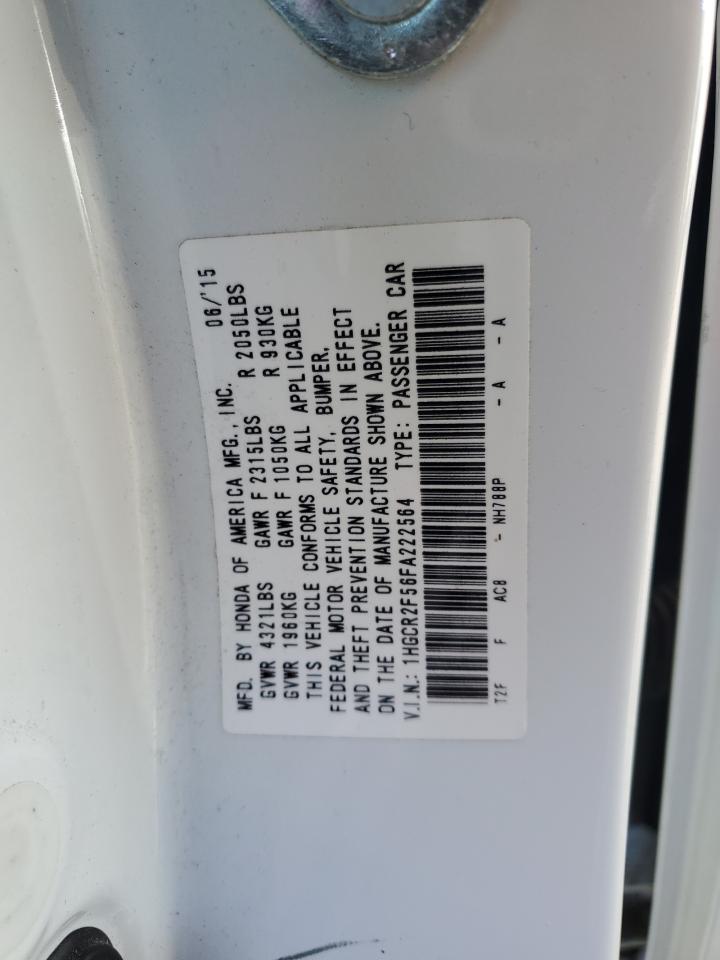 1HGCR2F56FA222564 2015 Honda Accord Sport