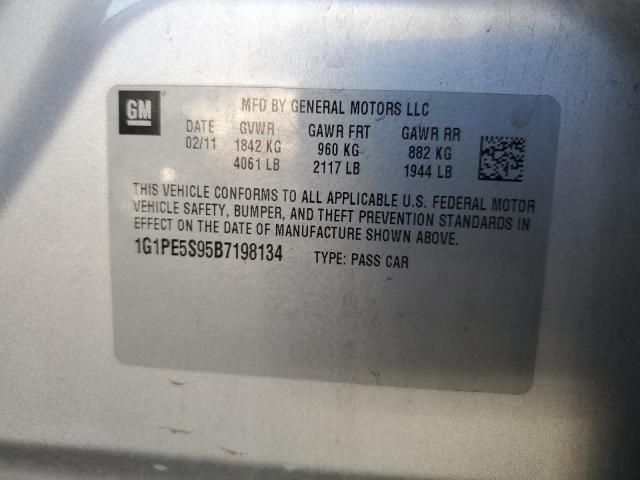 2011 Chevrolet Cruze Lt VIN: 1G1PE5S95B7198134 Lot: 55009744