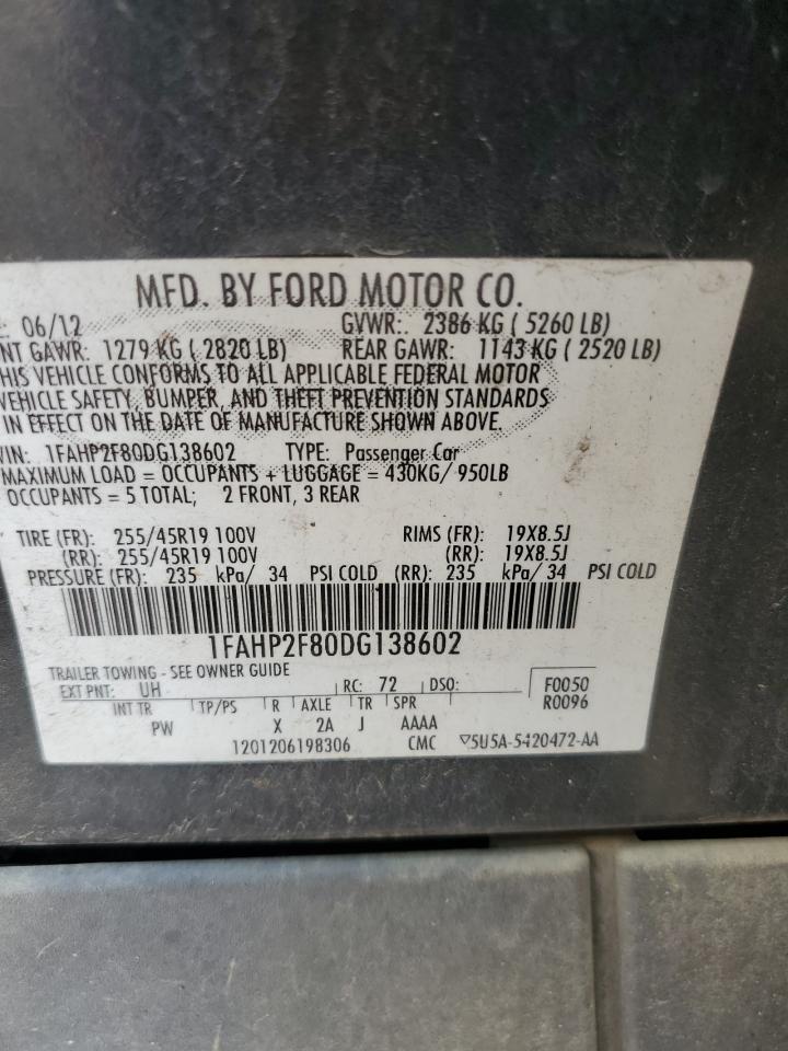 1FAHP2F80DG138602 2013 Ford Taurus Limited