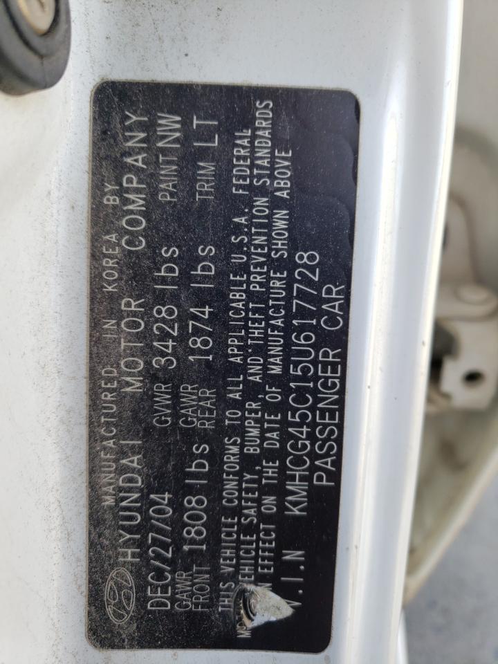 KMHCG45C15U617728 2005 Hyundai Accent Gl