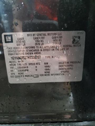 2017 Cadillac Xt5 Luxury VIN: 1GYKNDRS7HZ230707 Lot: 57073774