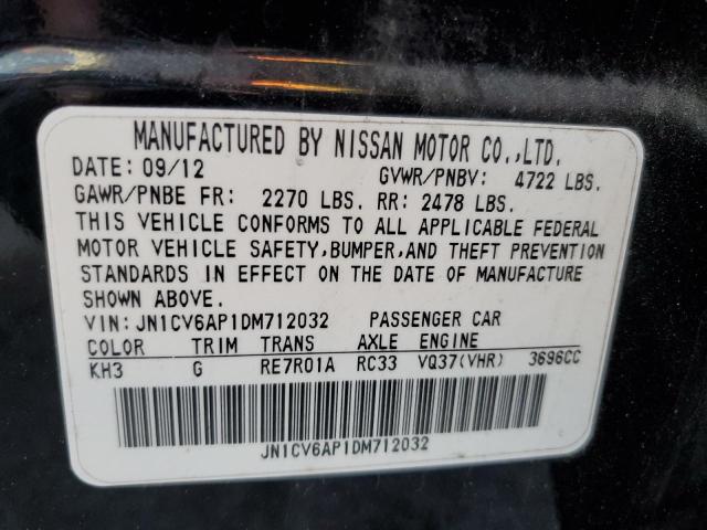 2013 Infiniti G37 Base VIN: JN1CV6AP1DM712032 Lot: 56628024