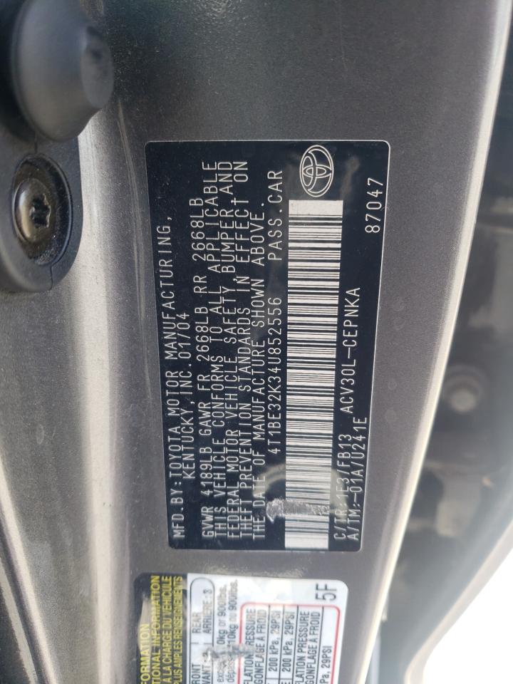 4T1BE32K34U852556 2004 Toyota Camry Le