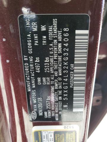 2019 Kia Optima Lx VIN: 5XXGT4L32KG324068 Lot: 56637384