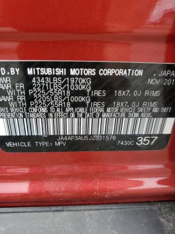 JA4AP3AU5JZ031576 2018 MITSUBISHI OUTLANDER - Image 13