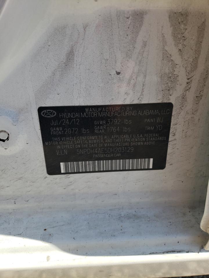 5NPDH4AE5DH203129 2013 Hyundai Elantra Gls