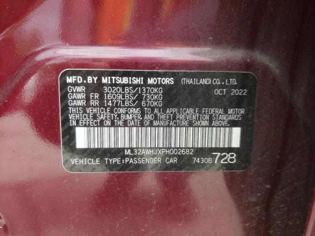 2023 Mitsubishi Mirage Se VIN: ML32AWHJXPH002682 Lot: 55313274