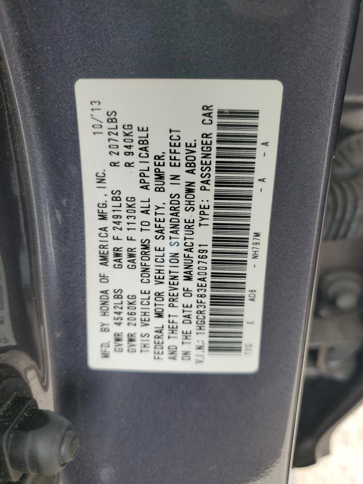 1HGCR3F83EA007691 2014 Honda Accord Exl