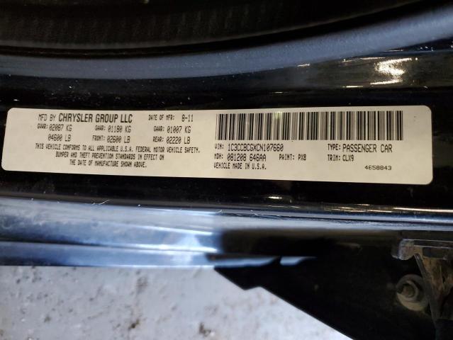 2012 Chrysler 200 Limited VIN: 1C3CCBCGXCN107660 Lot: 54087474