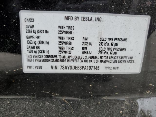 2023 TESLA MODEL Y - 7SAYGDEE3PA107145