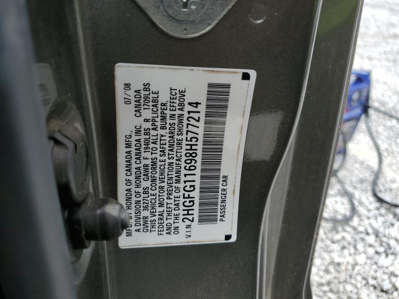 2HGFG11698H577214 2008 Honda Civic Lx