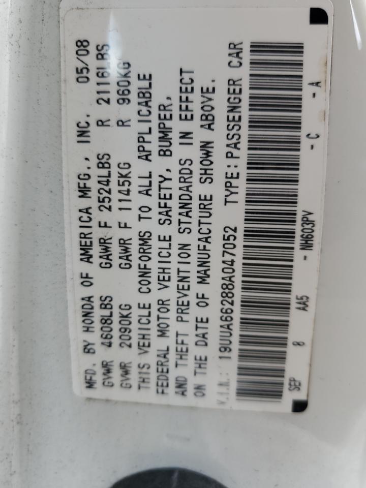 19UUA66288A047052 2008 Acura Tl