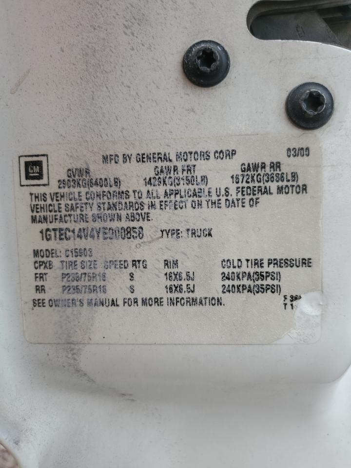 1GTEC14W21Z133972 2001 GMC New Sierra C1500